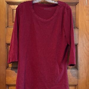 L.L. Bean Deep Red Long Sleeve Top